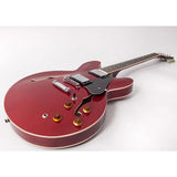 Vintage VSA500 ReIssued Semi Acoustic Guitar ~ Cherry Red