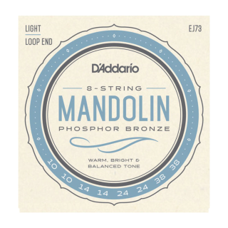 D'ADDARIO EJ73 Mandolin Strings, Phosphor Bronze, Light, 10-38